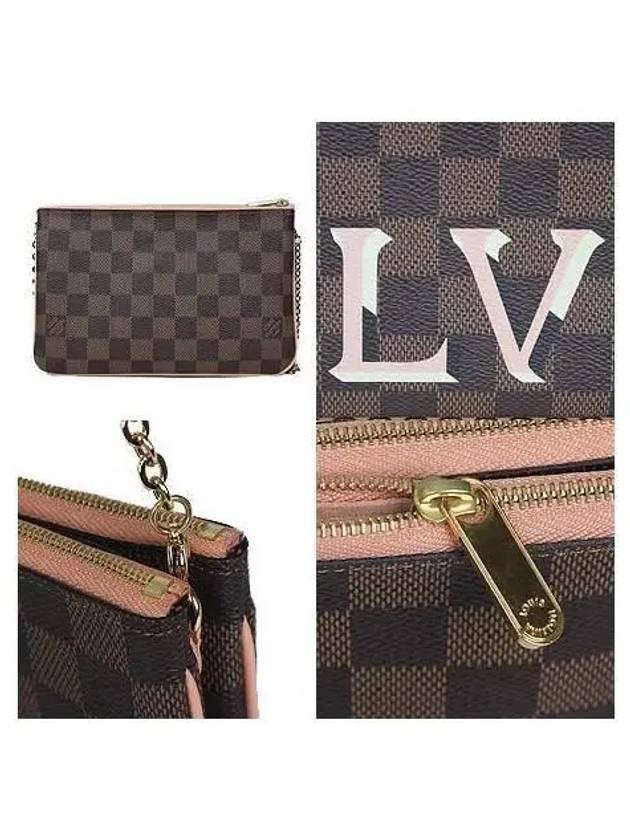 N60254 Damier Eben Canvas Pochette Double Zip Cross Bag - LOUIS VUITTON - BALAAN 4