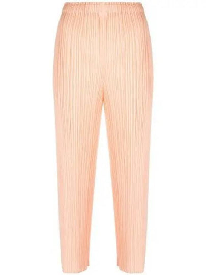 Pleated Straight Pants Orange - ISSEY MIYAKE - BALAAN 2