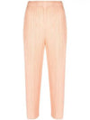 Pleated Straight Pants Orange - ISSEY MIYAKE - BALAAN 2