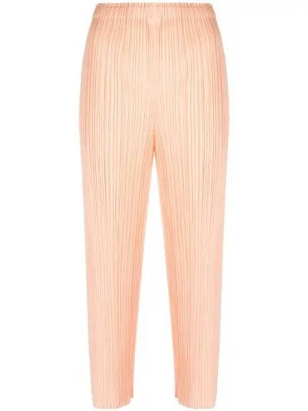 Pleated Straight Pants Orange - ISSEY MIYAKE - BALAAN 2