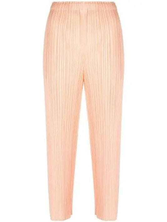 Pleated Straight Pants Orange - ISSEY MIYAKE - BALAAN 2