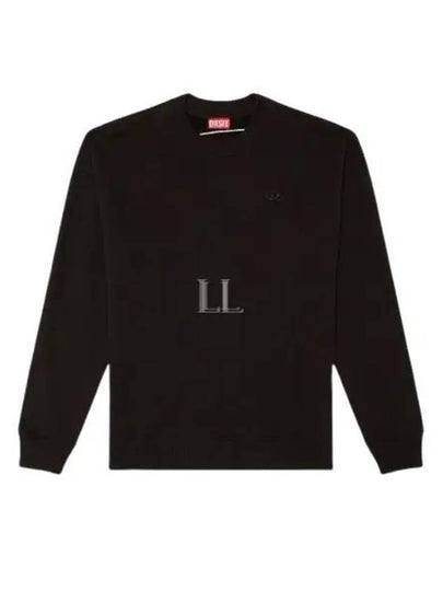 Men's Logo Embroidery Sweatshirt Black - DIESEL - BALAAN 2