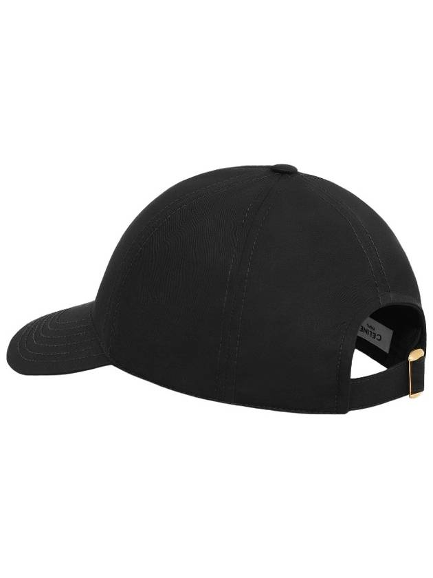 Triomphe Logo Cotton Ball Cap Black - CELINE - BALAAN 6