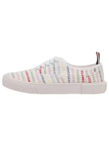 Seersucker Tulle Tweed Heritage Trainer Sneakers Multicolor - THOM BROWNE - BALAAN 1