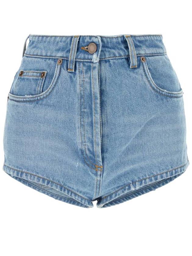 Denim Short Pants GFP505SOOO 14CC F0BAU SKY - PRADA - BALAAN 2