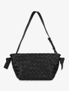 Intrecciato Tie Shoulder Bag Black - BOTTEGA VENETA - BALAAN 1