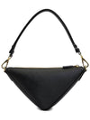 Triangle Saffiano Leather Shoulder Bag Black - PRADA - BALAAN 5