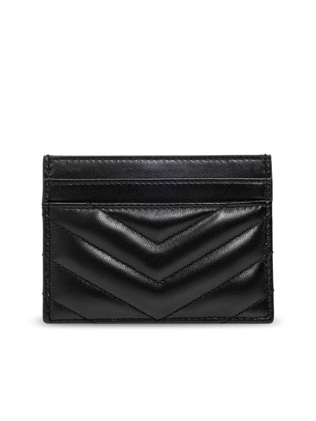 Cassandre Matelasse Lambskin Card Wallet Black - SAINT LAURENT - BALAAN 3