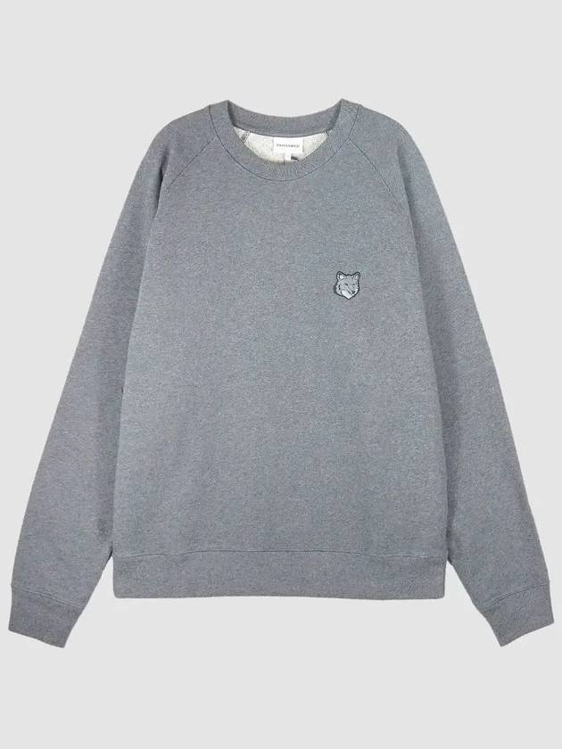 Bold Fox Head Patch Oversized Sweatshirtt Grey - MAISON KITSUNE - BALAAN 3