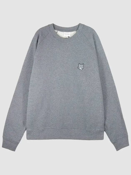 Bold Fox Head Patch Oversized Sweatshirtt Grey - MAISON KITSUNE - BALAAN 2