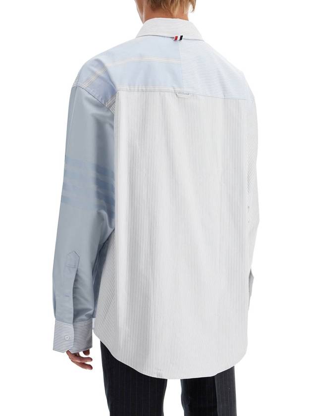 Oversized long sleeve shirt blue - THOM BROWNE - BALAAN 4