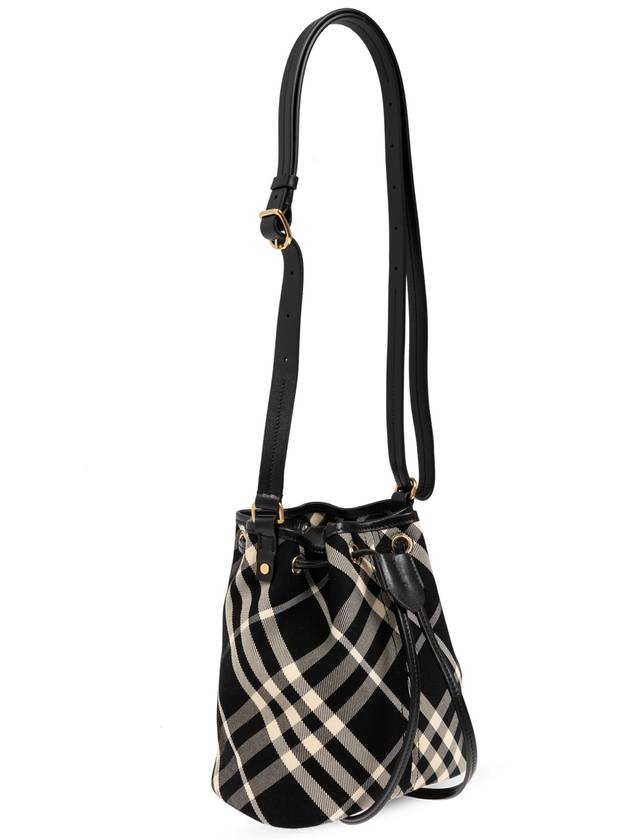 Check Mini Bucket Bag Black Black - BURBERRY - BALAAN 5