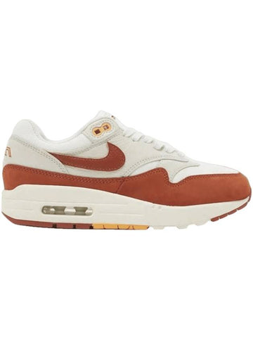 Air Max 1 Low Top Sneakers Ivory Orange - NIKE - BALAAN 1