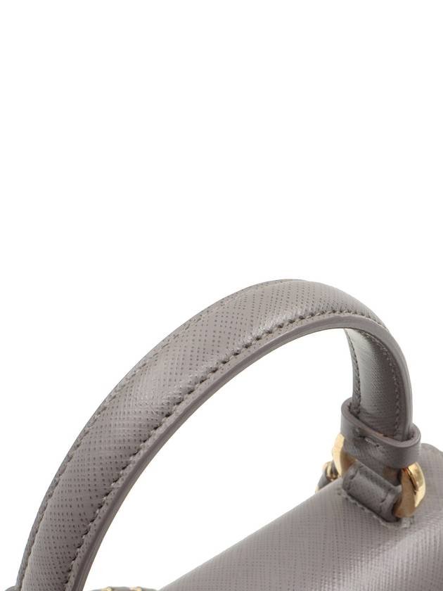 Ferragamo Purple Gray Saffiano Leather Gold Vara Ribbon Carry Small Top Handle 2WAY - SALVATORE FERRAGAMO - BALAAN 7