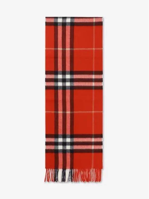 Checked Cashmere Scarf Red - BURBERRY - BALAAN 2