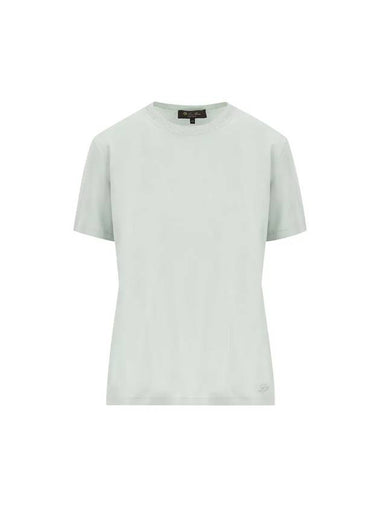 Angera Crewneck Cotton Short Sleeve T-Shirt Mint - LORO PIANA - BALAAN 1