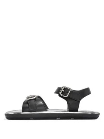 2X3071 3LI9 F0632 Leather Double Strap Sandals - PRADA - BALAAN 1