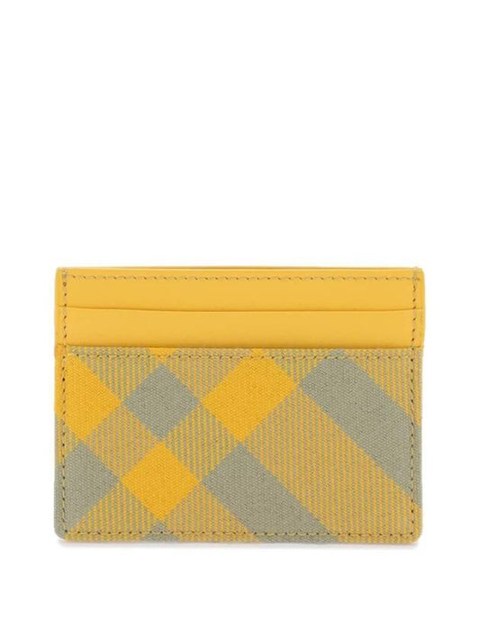 Check Card Wallet Yellow - BURBERRY - BALAAN 1