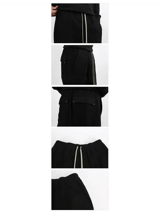 Drawstring Cropped Baggy Pants Black - RICK OWENS - BALAAN 7