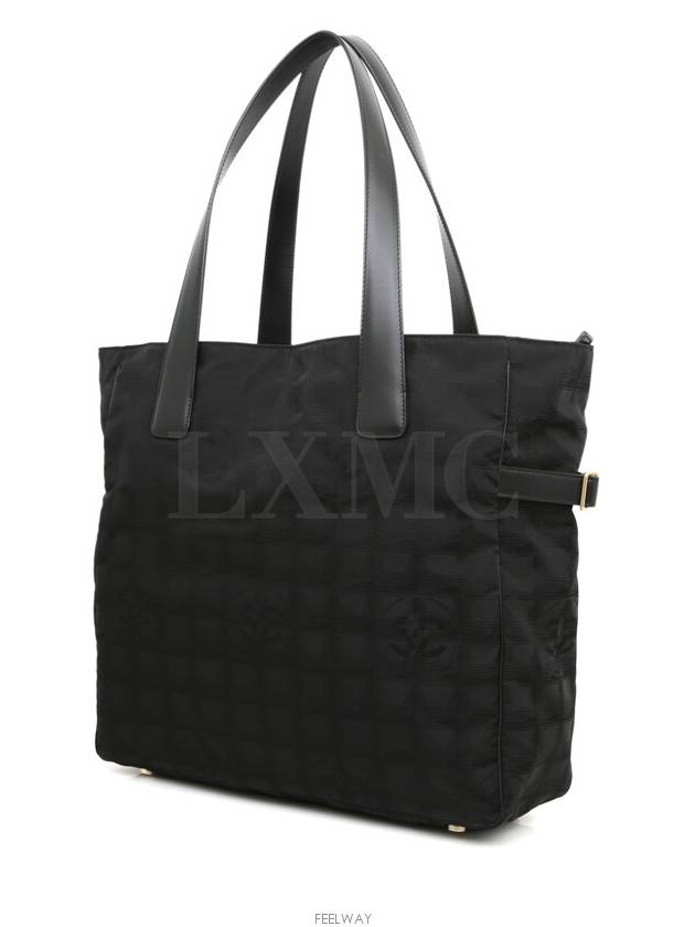 Vintage New Travel Line Shoulder Bag Nylon Black Shopper - CHANEL - BALAAN 2