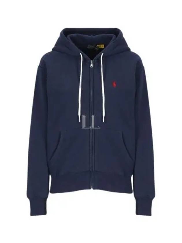 Embroidered Logo Zip Up Hoodie Navy - POLO RALPH LAUREN - BALAAN 2