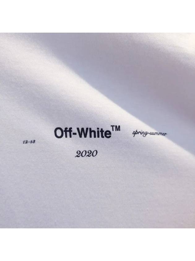 Women s T Shirt Short Sleeve Logo White OWAA049 - OFF WHITE - BALAAN 4