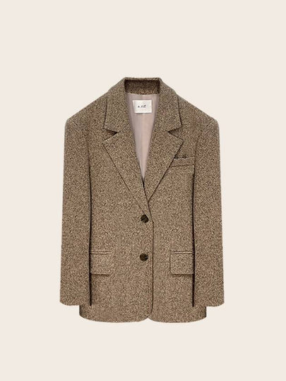 Classic herringbone wool jacketBROWN - ARIFF - BALAAN 2