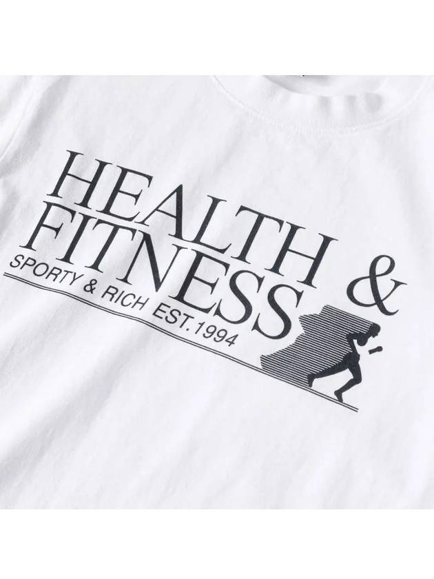 Health Fitness Logo Short Sleeve T-Shirt White - SPORTY & RICH - BALAAN 4