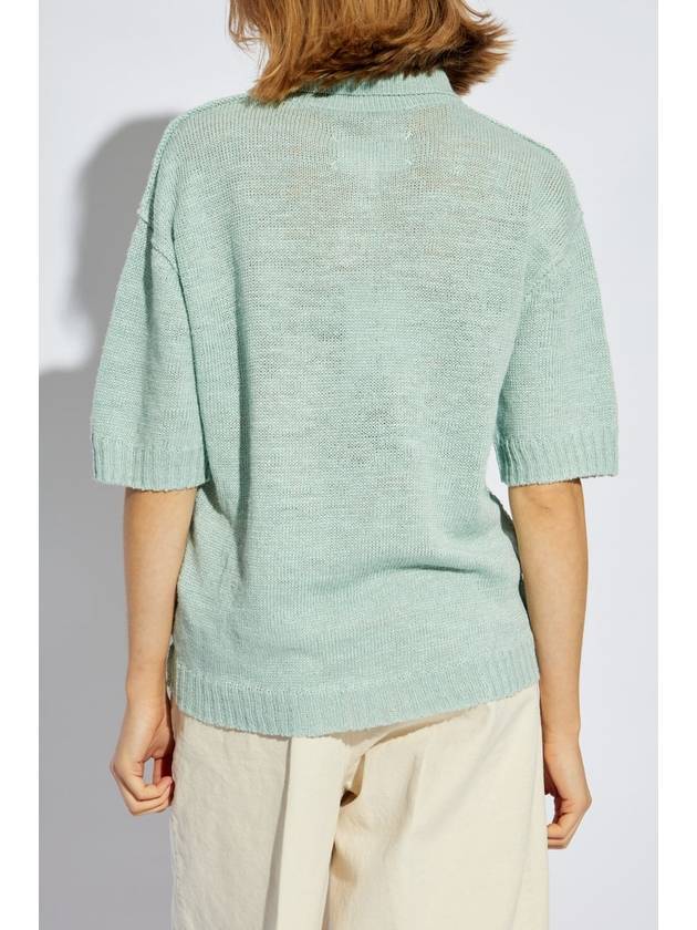 Maison Margiela Knit Polo, Women's, Green - MAISON MARGIELA - BALAAN 4