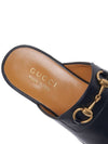 Men's Horsebit Leather Slippers Black - GUCCI - BALAAN 8