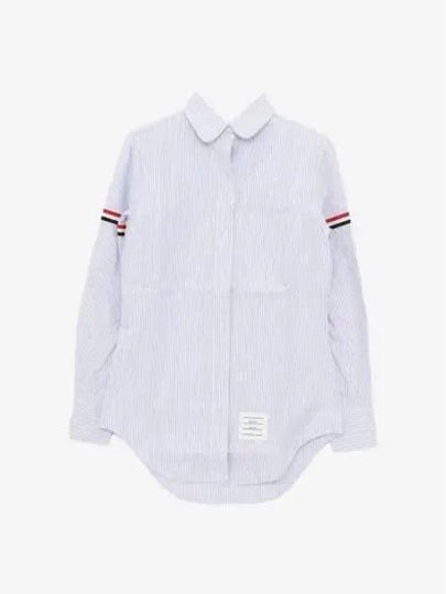 Women's Armband University Striped Oxford Shirt Blue - THOM BROWNE - BALAAN 2