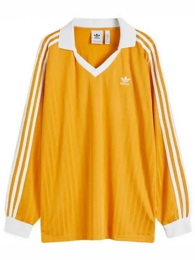 Pique Football Long-Sleeved T-Shirt Yellow - ADIDAS - BALAAN 1