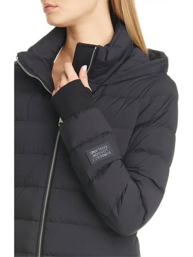 New Bridge Hooded Goose Down Padding Black - BURBERRY - BALAAN 5