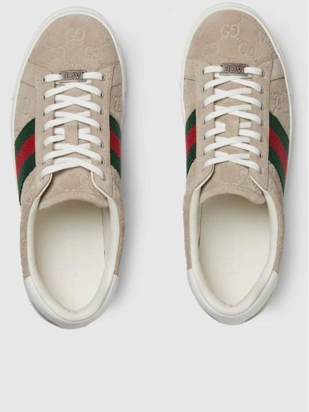 Web Ace GG Supreme Low Top Sneakers Beige Ebony - GUCCI - BALAAN 5