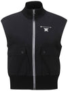 WOMEN WOOVEN MIXED KNIT VESTBK - ANEWGOLF - BALAAN 1