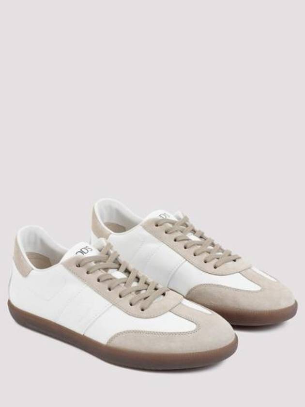 Tabs Smooth Leather Low Top Sneakers White - TOD'S - BALAAN 4