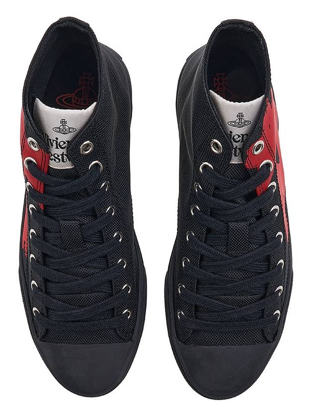 Primsol High Top Sneakers Black Red - VIVIENNE WESTWOOD - BALAAN 7