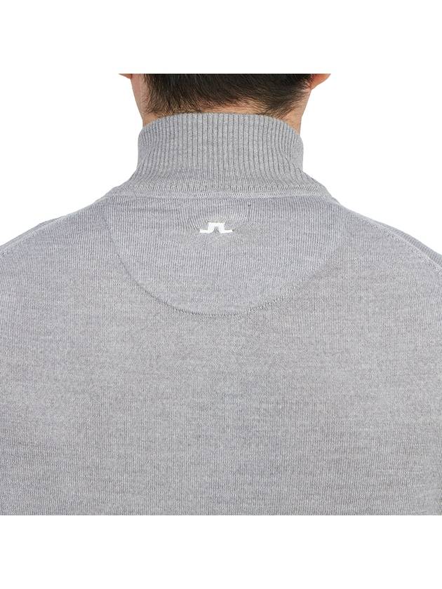 Kian Half Zip-Up Knit Top Melange Grey - J.LINDEBERG - BALAAN 8