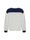 1921 Logo Print Cotton Jersey Sweatshirt Ivory Blue - GUCCI - BALAAN 3