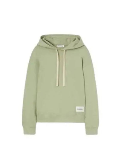 Plus Logo Patch Popover Hoodie Green - JIL SANDER - BALAAN 2