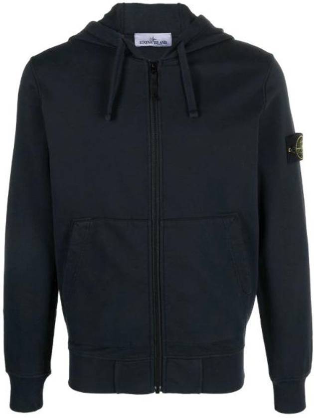 Wappen Patch Cotton Hooded Zip Up Navy - STONE ISLAND - BALAAN 1