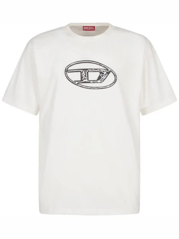 T-Boxt Logo Print Cotton Short Sleeve T-Shirt White - DIESEL - BALAAN 2