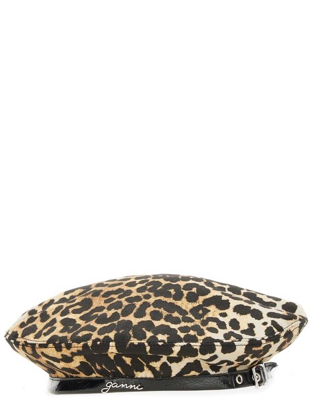 Leopard Print Beret - GANNI - BALAAN 3