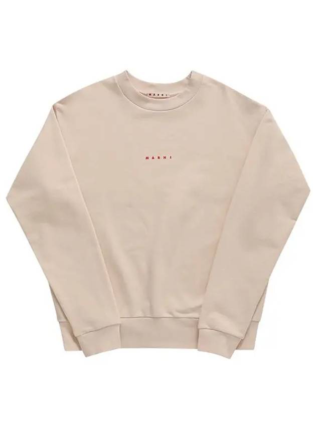 Mini Logo Organic Cotton Sweatshirt Beige - MARNI - BALAAN 3