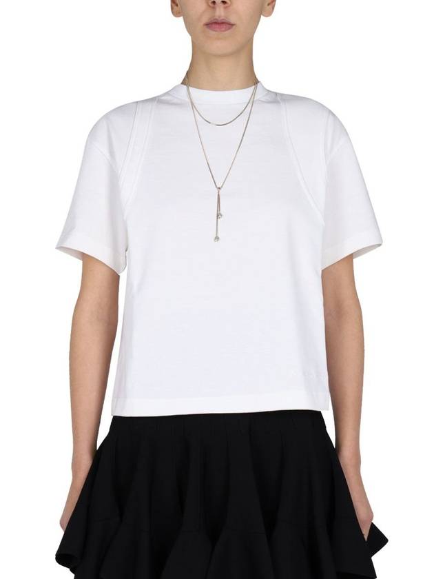 Women's Crew Neck Short Sleeve T-Shirt White - ALEXANDER MCQUEEN - BALAAN 2