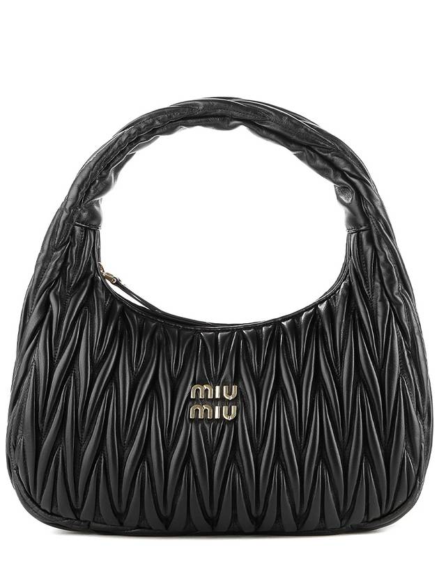 Wander Materasse Nappa Leather Hobo Bag Black - MIU MIU - BALAAN 2