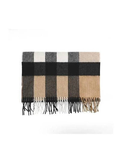 Check Fringe Cashmere Muffler - BURBERRY - BALAAN 2