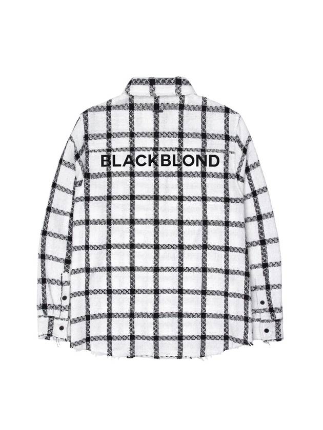 BBD Classic Logo Plaid Tweed Shirt White - BLACKBLOND - BALAAN 2