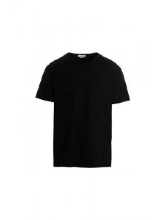 Allen Sanders McQueen Graffiti Logo Print Short Sleeve T Shirt Black 666626QUZ7B0901 1009712 - ALEXANDER MCQUEEN - BALAAN 1
