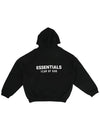 logo fleece brushed overfit hoodie black 192HO246250F - FEAR OF GOD ESSENTIALS - BALAAN 1